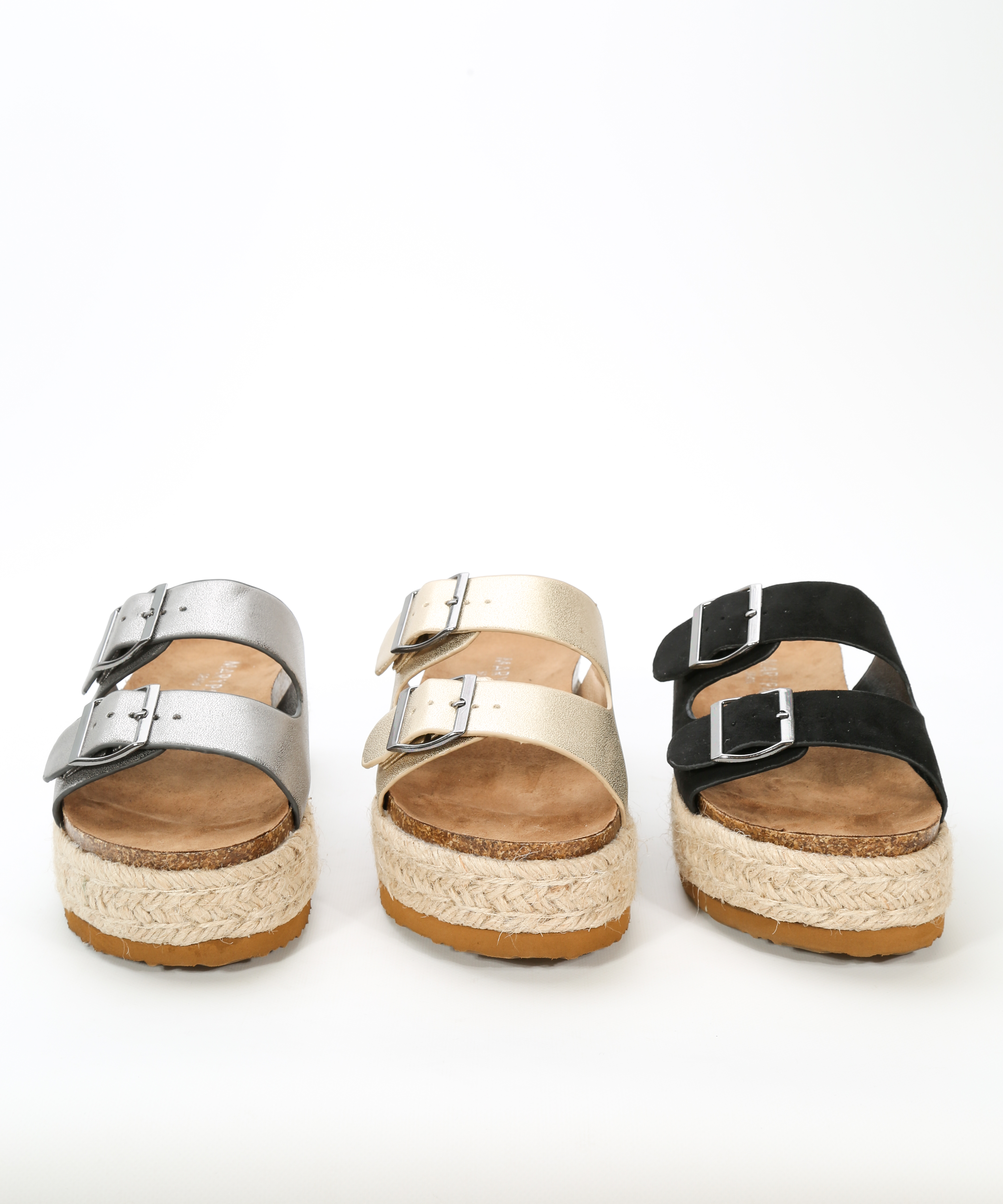 Sandalias plataforma doble hebilla image number null